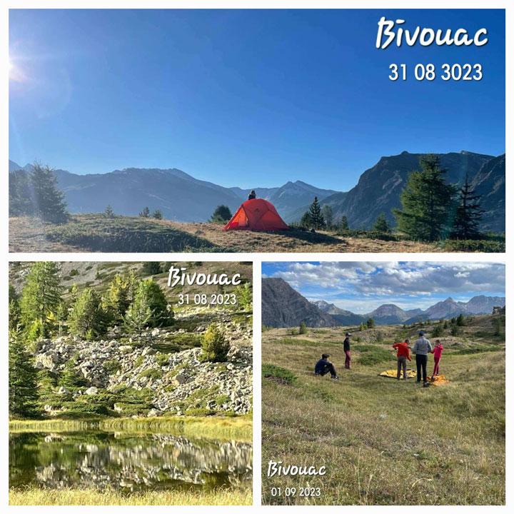 Bivouac en montagne �t� comme hiver